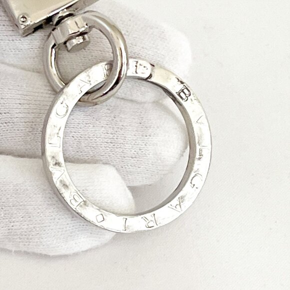 BVLGARI Bvlgari Logo Sterling Silver SV925 Unisex Key Ring - Picture 7 of 8